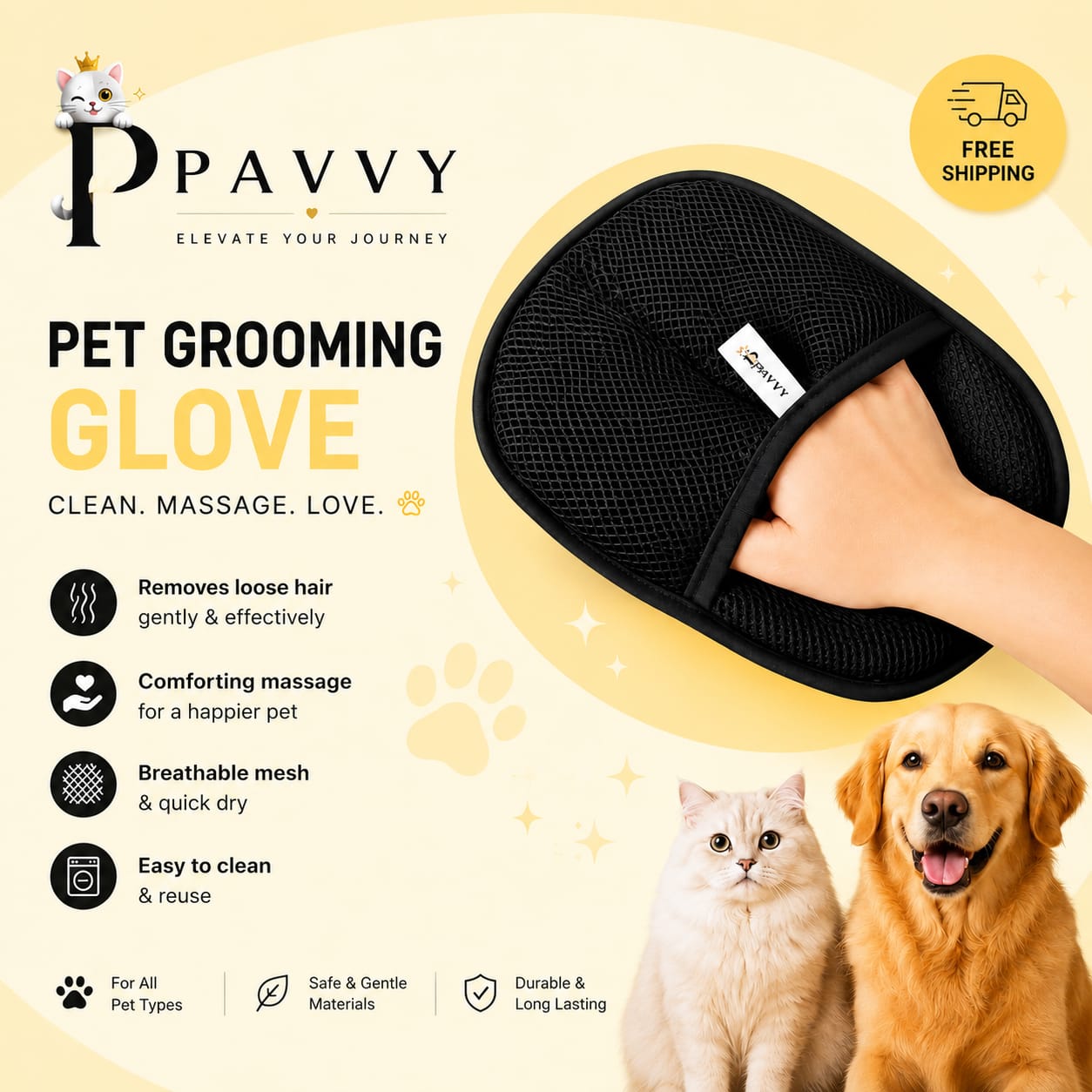 PAVVY™ Pet Hair Remover Glove