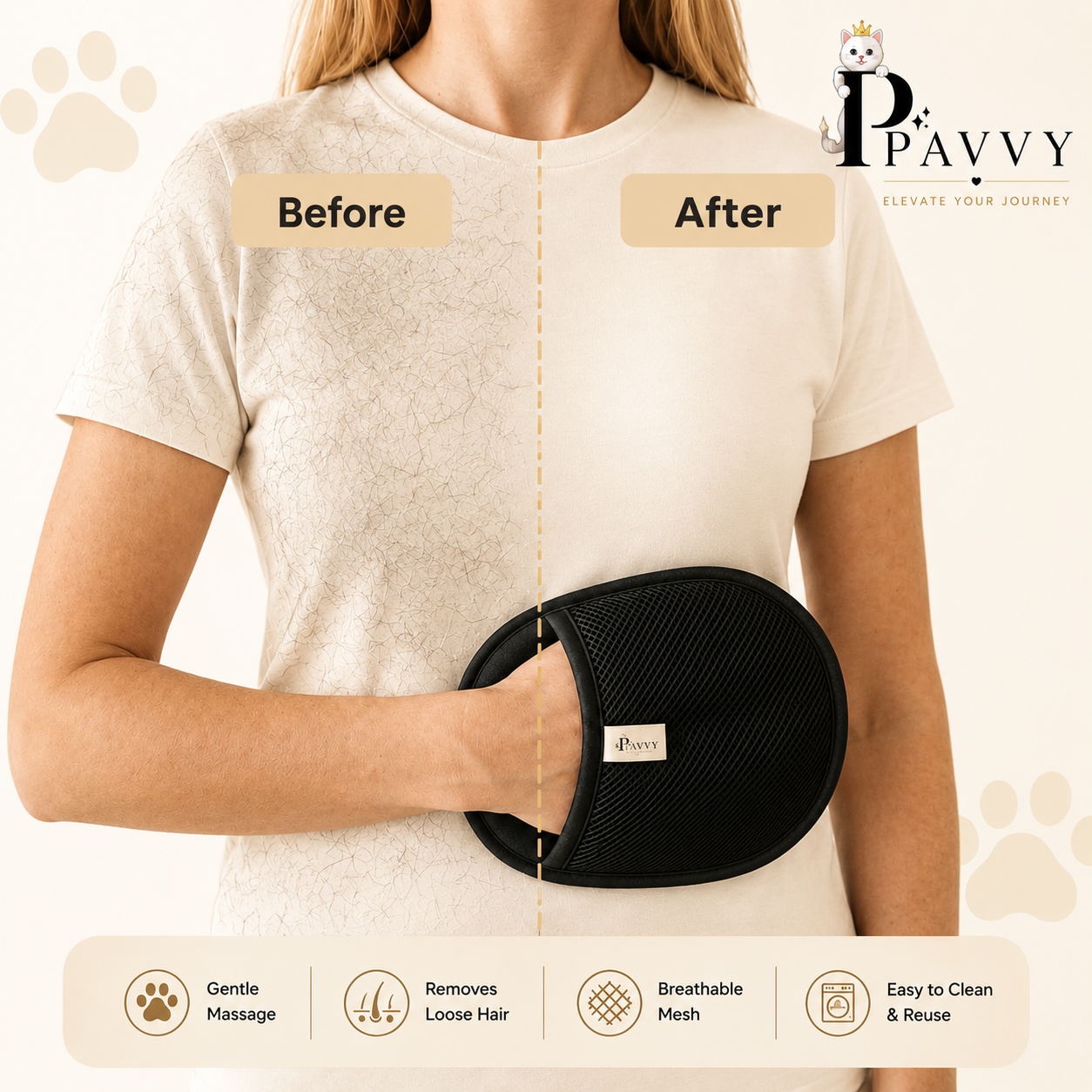 PAVVY™ Pet Hair Remover Glove